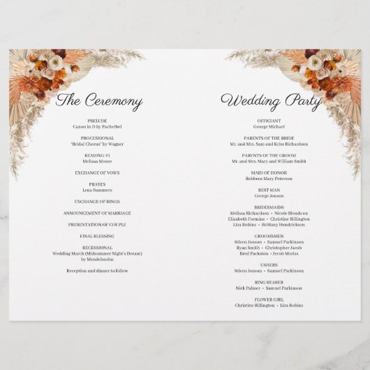 Tropenprogramm Boho arch terracotta burange orange (Rückseite)