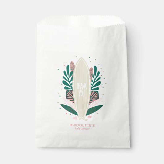 Tropenrosa Baby an Bord Geschenktütchen (Vorderseite)