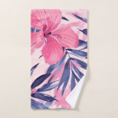 Tropenrosa Blume Badhandtuch Set (Handtuch)