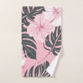 Tropenrosa Blume Badhandtuch Set (Handtuch)