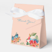 Tropenrosa Blume Beach Brautparty Geschenkschachtel (Vorderseite)