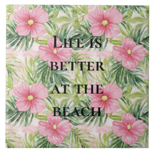 Tropenrosa Blume Fliese