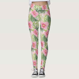 Tropenrosa Blume Leggings