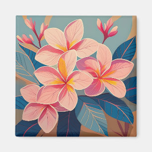 Tropenrosa Blume Magnet