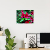 Tropenrosa Blume Poster (Heimbüro)