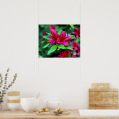 Tropenrosa Blume Poster (Küche)
