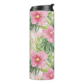 Tropenrosa Blume Thermosbecher (Nach links gedreht)