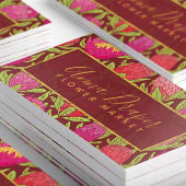 Tropenrosa Blumenmuster Visitenkarte