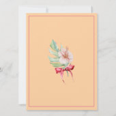 Tropenrosa Brautparty Einladung (Rückseite)