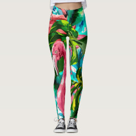 Tropenrosa Flamingo-Leggings Leggings