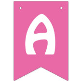 Tropenrosa-Flora-Luau-Geburtstagsparty Wimpelkette (Dritte Fahne)