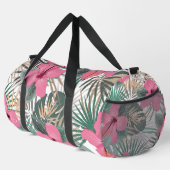Tropenrosa Hibisken Groß Duffle Bag (Rechte Ecke)
