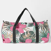Tropenrosa Hibisken Groß Duffle Bag (Rückseite)