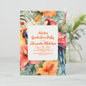 Tropenrosa Hibiskus Abschluss Einladung (Stehend Vorderseite)