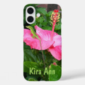 Tropenrosa Hibiskus Blume Anole Lizard Foto Case-Mate iPhone Hülle (Rückseite)