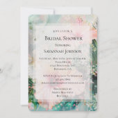 Tropenrosa Hibiskus Blume Brautparty Einladung (Vorderseite)