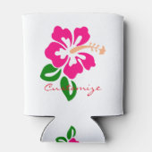 Tropenrosa Hibiskus Blume Thunder_Cove Dosenkühler (Rückseite)