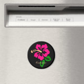Tropenrosa Hibiskus Blume Thunder_Cove Magnet (In Situ (Geschirrspüler))