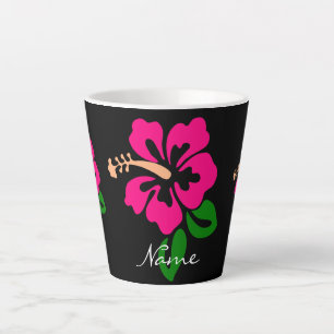 Tropenrosa Hibiskus Blume Thunder_Cove Milchtasse