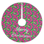 Tropenrosa Hibiskus Blume Thunder_Cove Polyester Weihnachtsbaumdecke (Vorderseite)