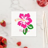 Tropenrosa Hibiskus Blume Thunder_Cove Serviette (Beispiel)