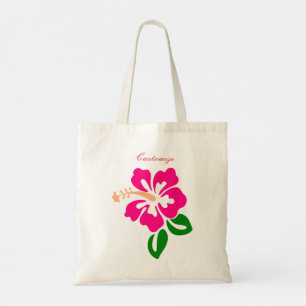 Tropenrosa Hibiskus Blume Thunder_Cove Tragetasche