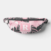 Tropenrosa Hibiskus personalisiert Monogramm Bauchtasche (Ablage )