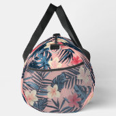 Tropenrosa Hibiskus personalisiert Monogramm Duffle Bag (Rechts)