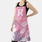 Tropenrosa Hibiskus personalisiert Schürze (InSitu)