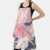 Tropenrosa Hibiskus personalisiert Schürze (InSitu)