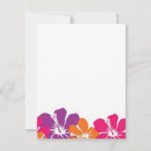 Tropenrosa Orange Lila Hibiskus RSVP Karte (Rückseite)