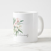 Tropenrosa Orchid-Blume Jumbo-Tasse (Vorderseite Rechts)