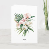Tropenrosa Orchid-Blume Karte (Rückseite)