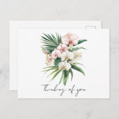 Tropenrosa Orchid-Blume Postkarte (Vorne/Hinten)