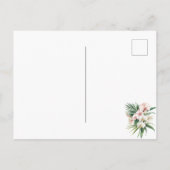 Tropenrosa Orchid-Blume Postkarte (Rückseite)