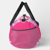 Tropenrosa Personalisierter Name der Monogramm Duffle Bag (Rechts)