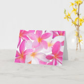 Tropenrosa Plumeria Blume Hawaii Blank Karte (Gelbe Blume)
