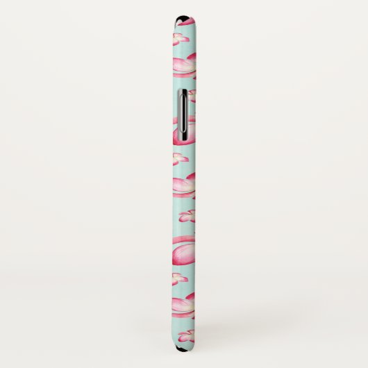 Tropenrosa Plumeria Wasserfarbenmonogramm Case-Mate iPhone Hülle (Hinten/Rechts)