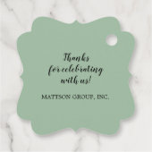 Tropenrosa Protea EXTRAVAGANTES SQUARE-Party Geschenkanhänger (Rückseite)