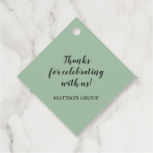 Tropenrosa-Protea-Floral-DIAMOND-Party Geschenkanhänger (Rückseite)