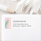 Tropenrosa Rücksendeadressen-Aufkleber (Insitu)