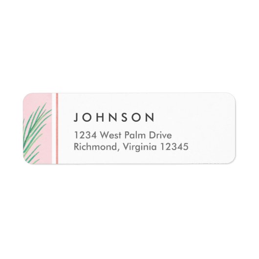 Tropenrosa Rücksendeadressen-Aufkleber (Vorne)