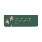 Tropenrosa und grün elegant modern minimalistisch (Vorne)