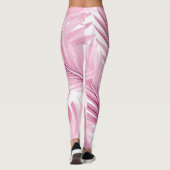 Tropenrosa und weiße Leggings (Rückseite)