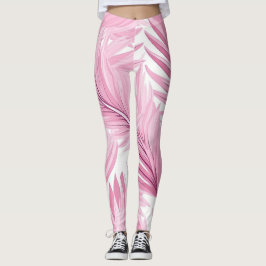 Tropenrosa und weiße Leggings