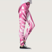 Tropenrosa und weiße Leggings (Rechts)