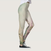 Tropenrosa Weiße Blüte Leggings (Rechts)