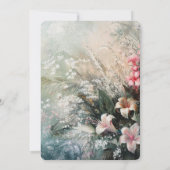 Tropenrosa Weißer Hibiskus Brautparty Einladung (Rückseite)