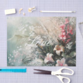 Tropenrosa Weißer Hibiskus Liebe Seidenpapier (Handwerk)