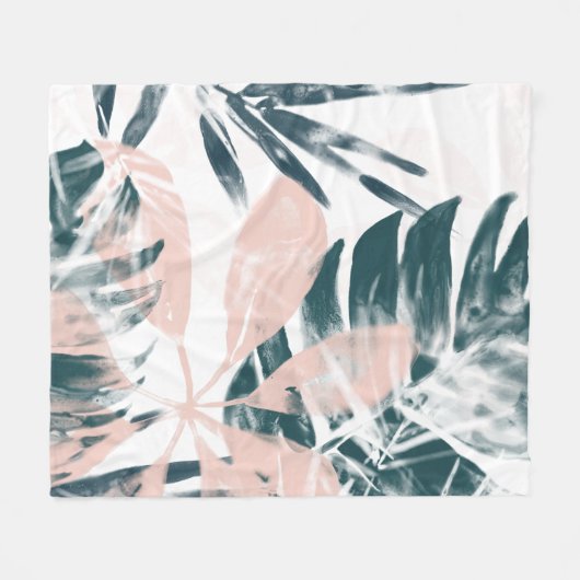 Tropenrot Fleecedecke (Vorderseite (Horizontal))